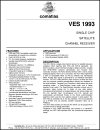 VES1993 datasheet: Single Chip Satellite Channel Receiver VES1993