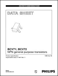 BCV72 datasheet: NPN general purpose transistors BCV72