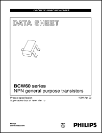 BCW60D datasheet: NPN general purpose transistors BCW60D