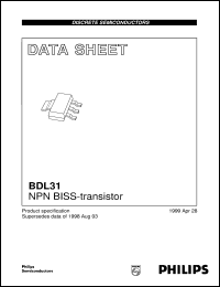 BDL31 datasheet: NPN BISS-transistor BDL31