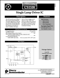 CS1108EDFR8 datasheet: Single lamp driver IC CS1108EDFR8