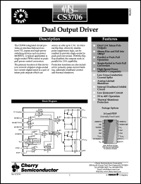 CS3706GNF16 datasheet: Dual output driver CS3706GNF16