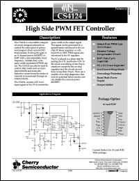 CS4124YN16 datasheet: High side PWM FET controller CS4124YN16