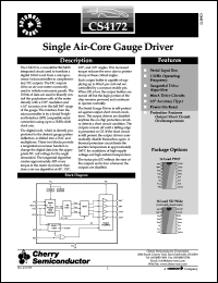 CS4172XDWFR16 datasheet: Single Air-core Gauge driver CS4172XDWFR16