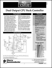 CS5132GDW24 datasheet: Dual output CPU buck controller CS5132GDW24