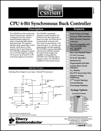 CS5150HGD16 datasheet: CPU 4-bit synchronous buck controller CS5150HGD16