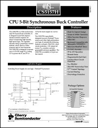 CS5157HGDR16 datasheet: SPU 5-bit synchronous buck controller CS5157HGDR16