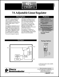 CS5207-3GT3 datasheet: 7A adjustable linear regulator CS5207-3GT3