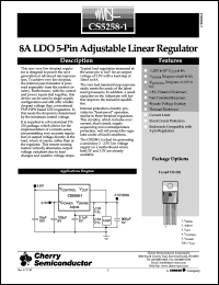 CS5258-1GT5 datasheet: 8A LDO 5-pin adjustible linear regulator CS5258-1GT5