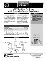 CS8312YD8 datasheet: IGBT ignition Predriver with dynamic current regulation CS8312YD8