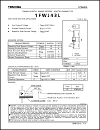 1FWJ43L datasheet: Schottky barrier rectifier for high speed rectifier applications 1FWJ43L