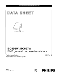 BC856AW datasheet: PNP general purpose transistors BC856AW