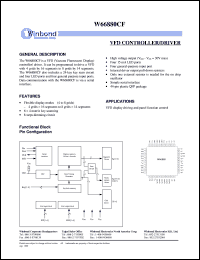 W666880CF datasheet: VFD controller/driver W666880CF