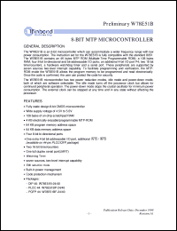 W78E51BP-40 datasheet: 8-bit MTP microcontroller W78E51BP-40