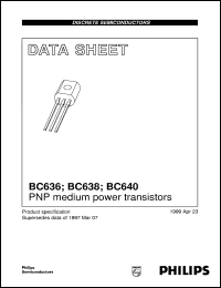 BC640 datasheet: PNP medium power transistors BC640