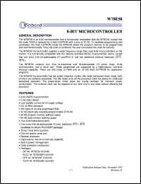 W78E58-16 datasheet: 8-bit microcontroller W78E58-16