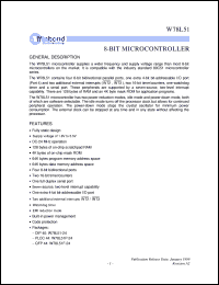 W78L51P-24 datasheet: 8-bit microcontroller W78L51P-24