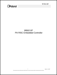 W90210F datasheet: PA-RISC embedded control W90210F