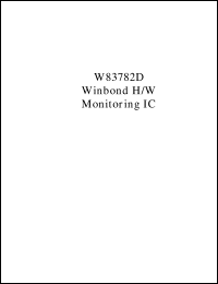 W83782D datasheet: Monitoring IC W83782D