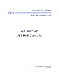 W81181AD datasheet: USB HUB controller W81181AD