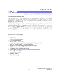 W83195AR-We datasheet: 200 MHz 3-dimm clock for whitney chipset W83195AR-We