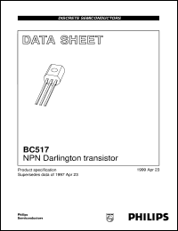 BC517 datasheet: NPN Darlington transistor BC517