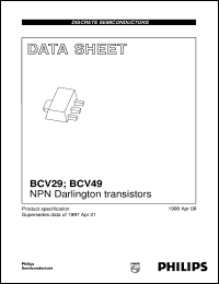 BCV49 datasheet: NPN Darlington transistors BCV49