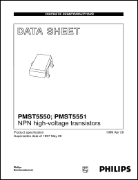 PMST5550 datasheet: NPN high-voltage transistors PMST5550