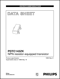 PDTC143ZK datasheet: NPN resistor-equipped transistor PDTC143ZK