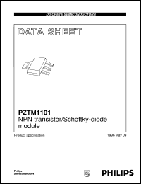 PZTM1101 datasheet: NPN transistor/Schottky-diode module PZTM1101