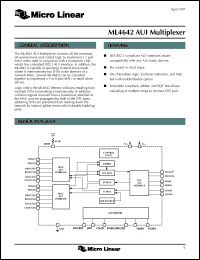 ML4642CR datasheet: AUI multiplexer ML4642CR