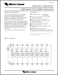 ML65L245CK datasheet: High speed octal buffer transceivers ML65L245CK