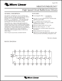 ML65L541CS datasheet: High speed octal buffer/line drivers ML65L541CS