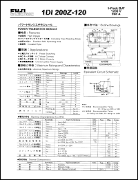 1DI200Z-120 datasheet: Power transistor module for power switching, AC and DC motor controls 1DI200Z-120
