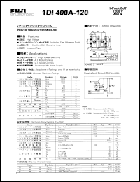 1DI400A-120 datasheet: Power transistor module for high power switching, AC and DC motor controls 1DI400A-120