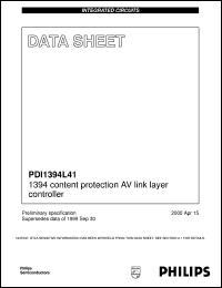 PDI1394L41 datasheet: 1394 content protection AV link layer controller PDI1394L41