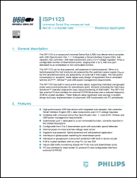 ISP1123 datasheet: Universal Serial Bus compound hub ISP1123