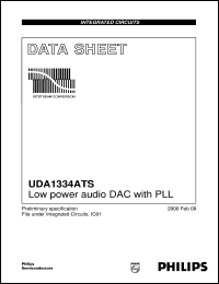 UDA1334ATS datasheet: Low power audio DAC with PLL UDA1334ATS