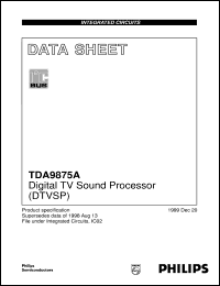 TDA9875A datasheet: Digital TV Sound Processor (DTVSP) TDA9875A