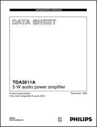 TDA2611A/N5 datasheet: 5 W audio power amplifier TDA2611A/N5