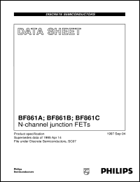 BF861C datasheet: N-channel junction FETs BF861C
