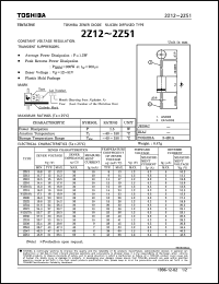 2Z18 datasheet: Zener diode for constant voltage regulation and transient suppressor applications 2Z18