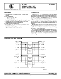 IDT7M1014S15G datasheet: 4K x 36 BiCMOS dual-port static RAM module IDT7M1014S15G