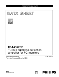 TDA4857PS datasheet: IC-bus autosync deflection controller for PC monitors TDA4857PS