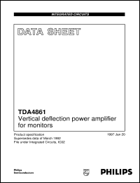 TDA4861 datasheet: Vertical deflection power amplifier for monitors TDA4861