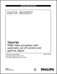 TDA4780/V4 datasheet: RGB video processor with automatic cut-off control and gamma adjust TDA4780/V4
