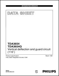 TDA3654/N3 datasheet: Vertical deflection and guard circuit (110°) TDA3654/N3