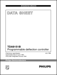 TDA9151B/N3 datasheet: Programmable deflection controller TDA9151B/N3