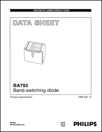 BA792 datasheet: Band-switching diode BA792