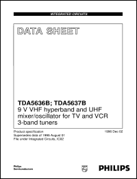 TDA5636BM/C1 datasheet: 9 V VHF hyperband and UHF mixer/oscillator for TV and VCR 3-band tuners TDA5636BM/C1